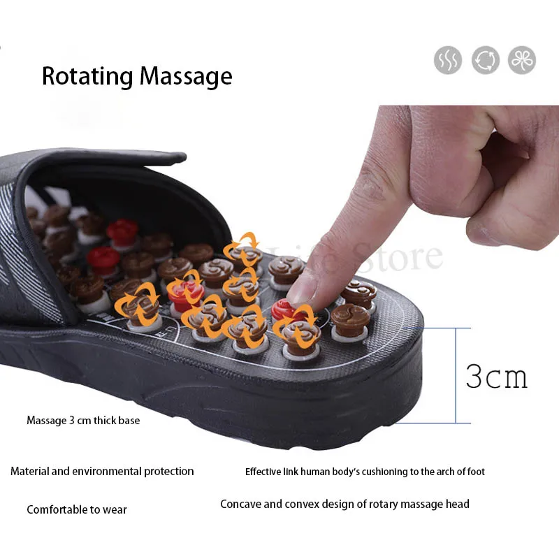 Foot Massage Slippers Acupuncture Therapy Massager Shoes For Foot Acupoint Activating Reflexology Feet Care Massageador Sandal