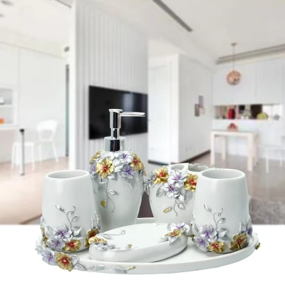 5pcs 6pcs/set Resin Bathroom Accessories Sets/Dispensers/Dishes/Toothpaste Holders/tray/Bathroom Tumblers/Bathroom Products 5pcs 6pcs/set Resin Bathroom Accessories Sets/Dispensers/Dishes/Toothpaste Holders/tray/Bathroom Tumblers/Bathroom Products