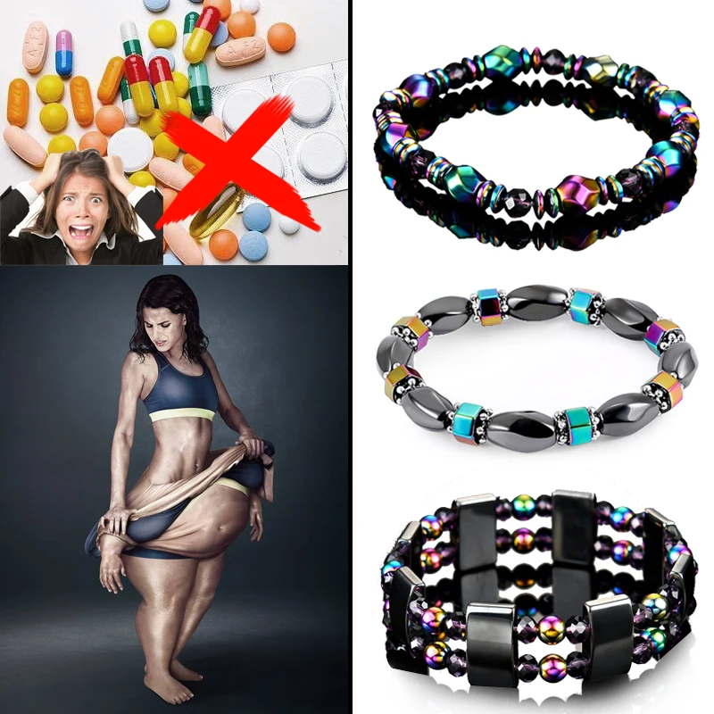2018 chaude nouvelle Énergie de Santé perdre du poids Bracelets Pour Femmes Thérapie Magnétique Hématite Bracelet Oeil De Tigre Bracelet Pour Hommes