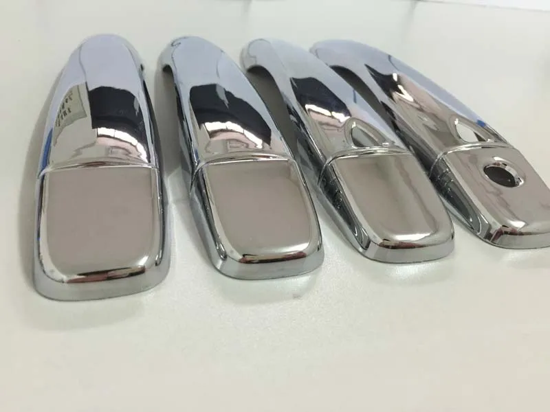 8 шт. хромированная дверная ручка Крышка отделка с умным отверстием для ключей для Nissan Qashqai