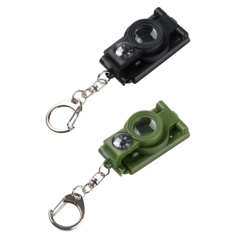 

Outdoor 3X Keychain Mini Telescope Multifunction ABS Outdoor Camping Adventure Tool with Battery 8