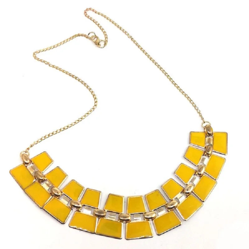 

Nueva Choker Moda Encantos Azul Negro Rojo Amarillo Esmalte Maxi Gargantilla Collares Y Colgantes Para Mujer 2018 Regalo
