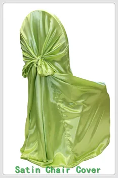 

100pcs Bag Self-Tie Chair covers - Satin Chair Cover / Universal Satin Chair Cover For Wedding Banquet Party Decoration