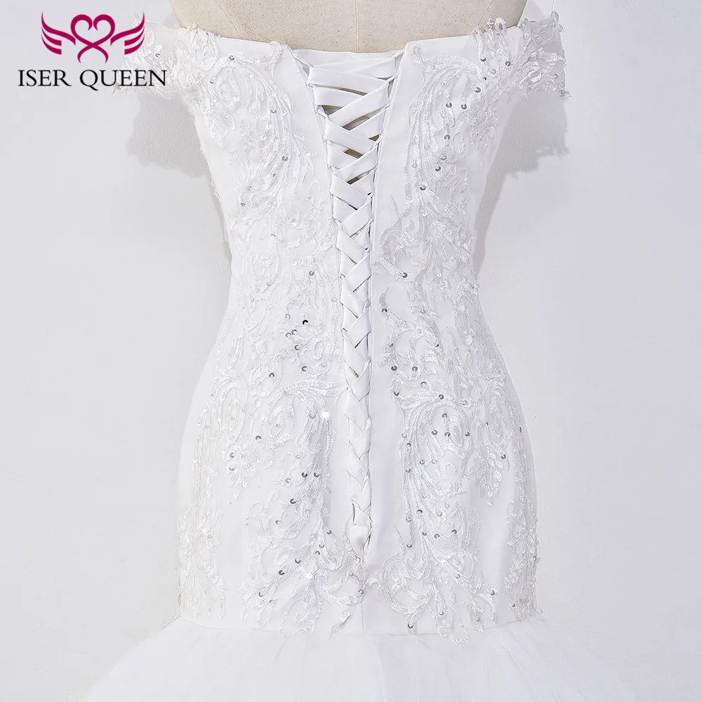 Блестящее кружевное свадебное платье с аппликацией и рукавами-крылышками, свадебное платье русалки, кружевное платье с вышивкой, свадебное платье с шлейфом, платье русалки WX0033