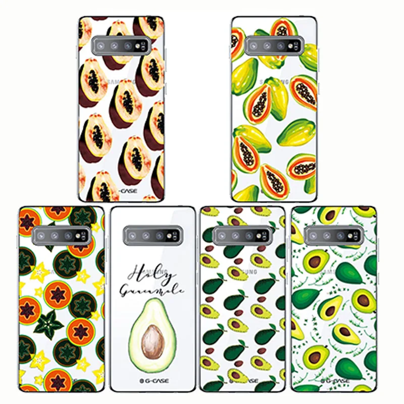 

Summer Fruit Holy Guacamole silicon soft phone cases Papaya Carambola cover coque capa for Samsung Note10 pro A6 S10 E Lite