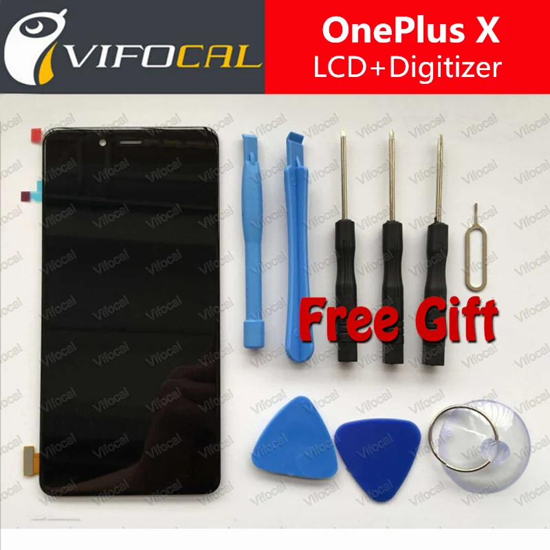 Oneplus X lcd display touch screen Sensor + Tools 100% New Digitizer Replacement For 5.0inch one plus X mobile phone 5pcs lot 100% new original oneplus one lcd screen touch panel digitizer for oneplus one 64gb 16gb lcd display 100%tested
