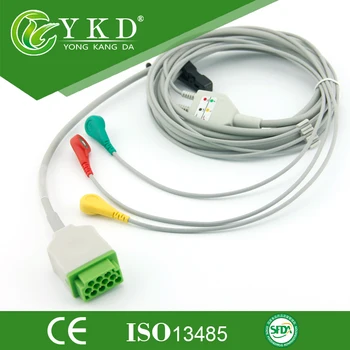 

GE-medical 11pin/IEC/3LD/Snap one-piece series ecg patient cable with leads