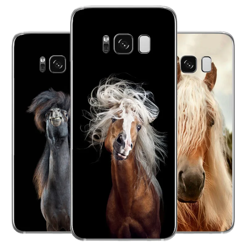 DREAMFOX N055 лошадь Мягкий ТПУ силиконовый чехол для samsung Galaxy Note S 3 4 5 6 7 8 9 Edge Plus Grand Prime |