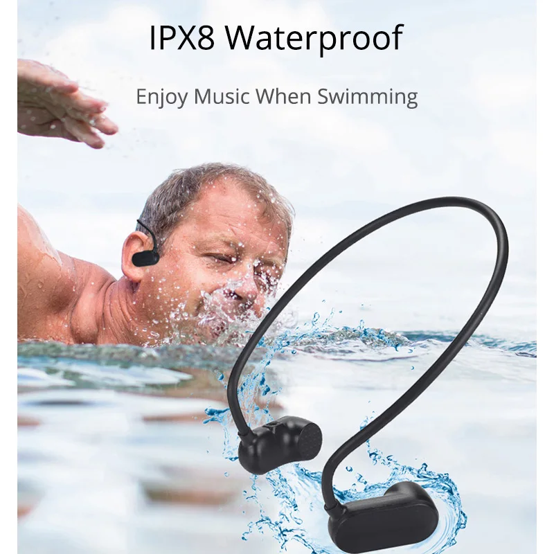 

ISKAS Headphones Music Dynamics Head Phone Sport Electronics Technology Consumer Electronics Bone Conduction 8GB IPX8 Swim 3189