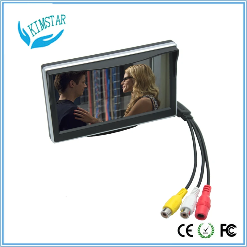 

5 inch TFT Color LCD Screen Parking Sensor Video Monitor Car TV Rearview Backup for Reverse Camera 2 Video input 9~36V