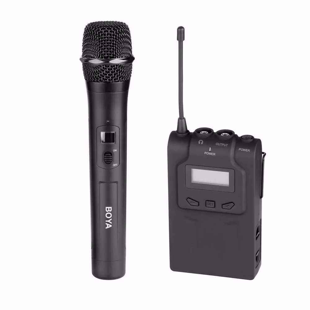 

BOYA BY-WHM8 Professional 48 UHF Microphone Dual Channels Wireless Handheld Mic System LCD Display for Karaoke Party Liveshow
