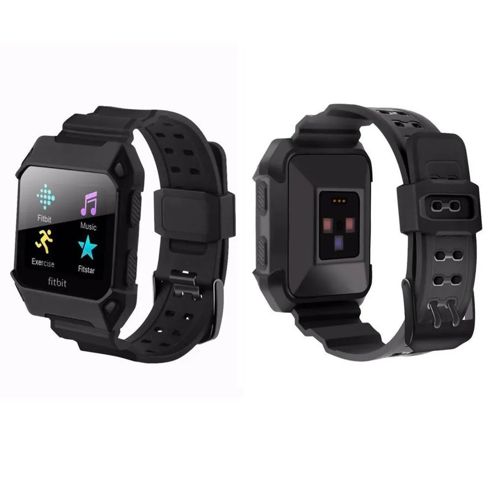 

Fitbit Ionic Strap Band With Case Replacement Straps With Rugged Protective Case For Fitbit Ionic Smart Watch Adjustable