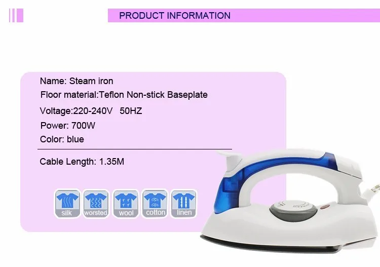 Электрический ручной Утюг-Отпариватель дорожный отпариватель для одежды Flatiron дорожный контроль температуры утюжка для дома путешествия 110 V/220 V 700W
