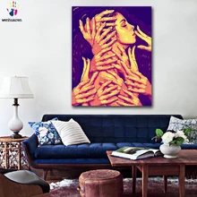 DIY картинки для раскраски по номерам с цветами играть креативная девушка Пальма картина Рисование по номерам в рамке дома