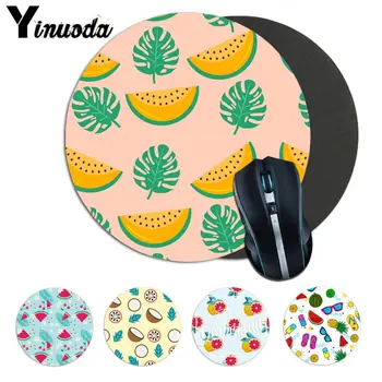 

Yinuoda Funny Fruits Cherry Laptop Computer round desk pads Mousepad gamer Comfort small round Mouse Mat Gaming Mouse pad
