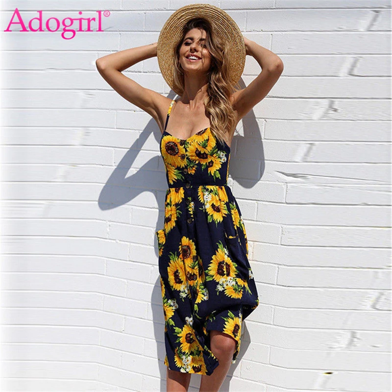 sunflower midi dress