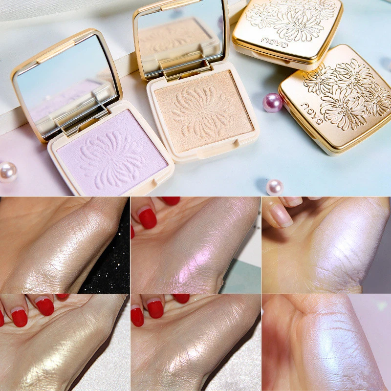 

6 Colors Highlighter Face Shimmer Baked Powder Long-lasting Brighten Whitening Makeup Easy to Wear Illumination Bronzers Glow