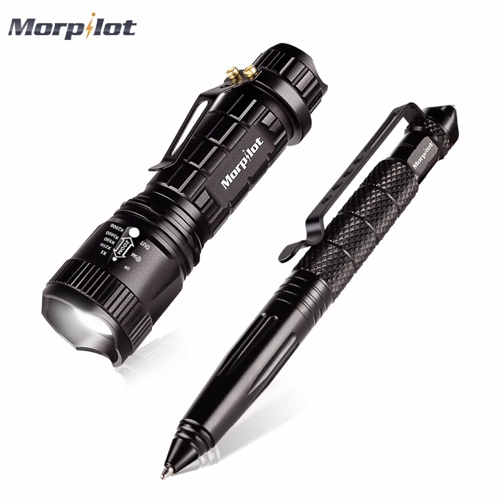 Pocket Tactical Flashlight Torch LED UV Torch Ink Pen CL Ballpoint BEST I6L9