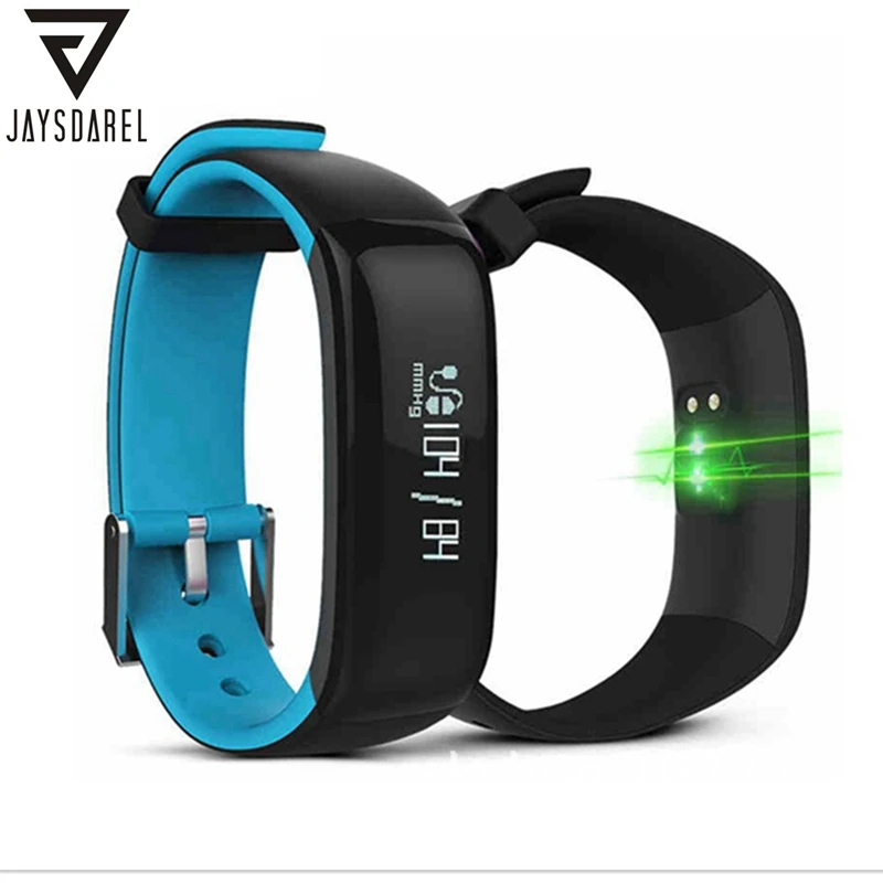 

JAYSDAREL P1 Heart Rate Blood Pressure Monitor OLED Smart Watch Sports Waterproof IP67 Smart Wristwatch Bracelet for Android iOS