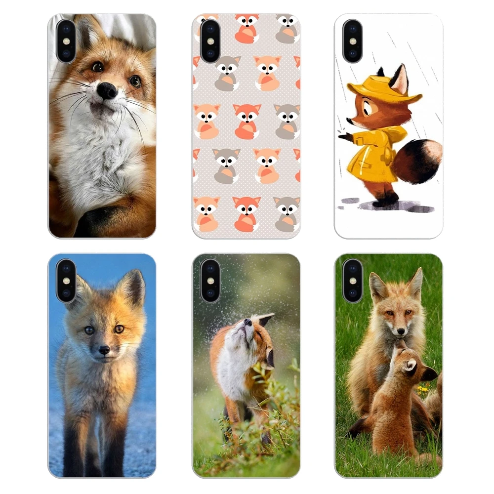 

For Xiaomi Mi A1 A2 5X 6X 8 lite SE Pro Max Mix 2 2S 3 Mi5 Mi5S Silicone Phone Shell Cover Pattern Baby Foxes Red Pink Fox