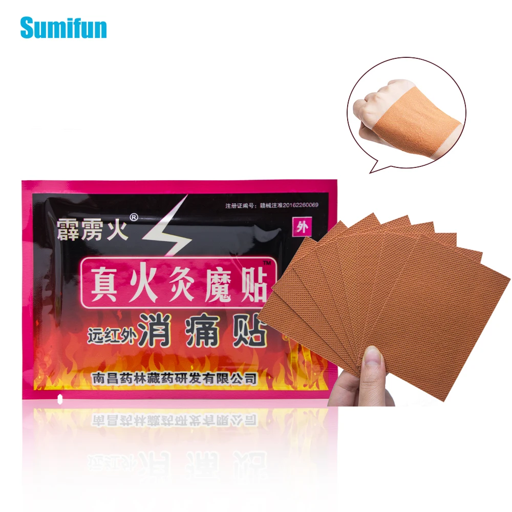 8Pcs Sumifun Pain Relief Plaster Hot Chinese acupuncture Back Neck Muscle Fatigue Orthopedic Arthritis Stickers C1581