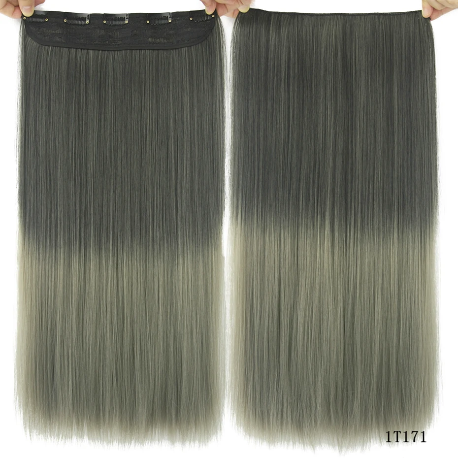 Soowee черные и серые кудрявые синтетические волосы на заколках для наращивания, шиньон на заколках, цельные аксессуары для волос для женщин