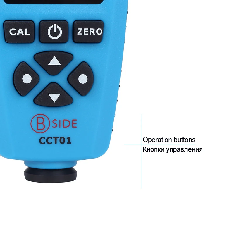 BSIDE Русская версия CCT01 цифровой толщиномер покрытия автомобильная краска Тестер F/N зонд 1300um/51,2 mils с интерфейсом USB