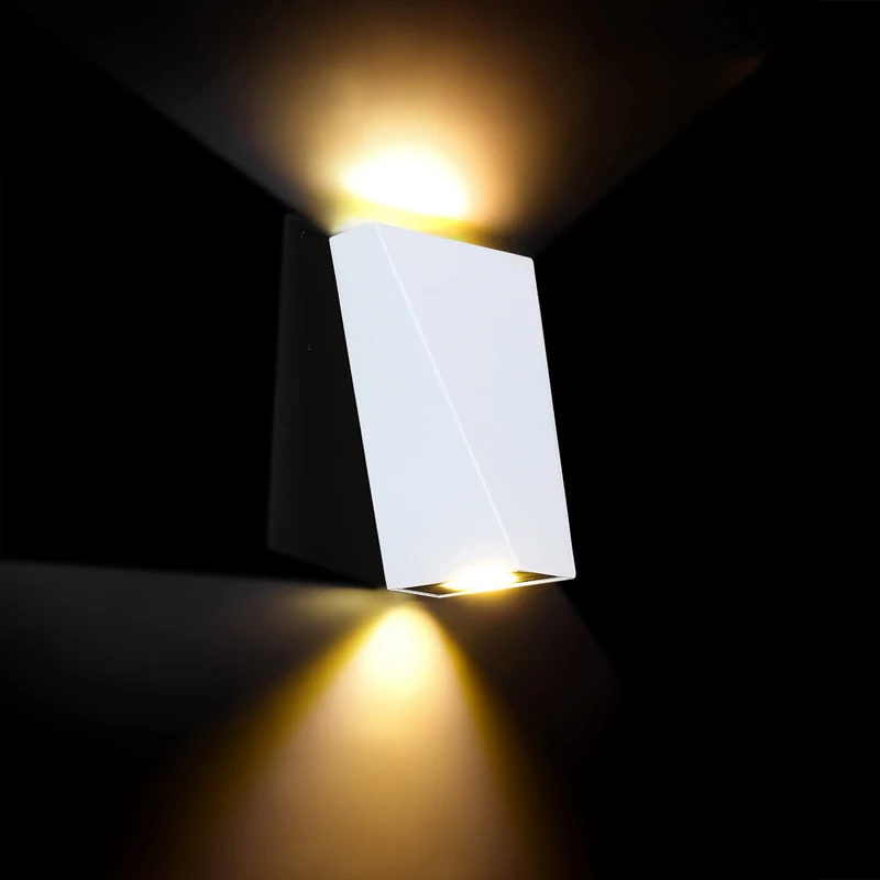 

Waterproof IP65 12W Mordern Led Wall Light Dual-Head Geometry Wall Lamp Sconces for Outdoor park garden Street Lighting