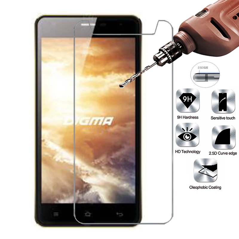 

2PCS 2.5D Tempered Glass for Digma VOX S501 3G 9H High Quality Explosion-proof Protective Film Screen Protector for VOX S501 3G
