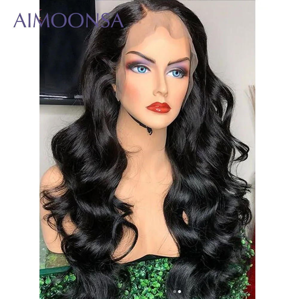 HD Transparent Full Lace Human Hair Wigs With Baby Hair Body Wave Wig Transparent Lace Wigs For Wom