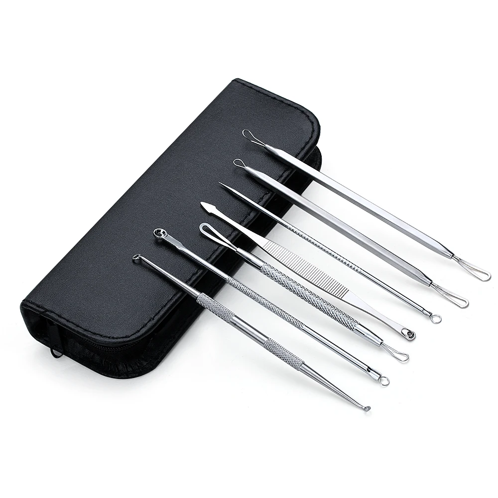 

2/4/7 Pcs Stainless Steel Blackhead Remover Tool Kit Professional Blackhead Acne Comedone Pimple Blemish Extractor Beauty Tools