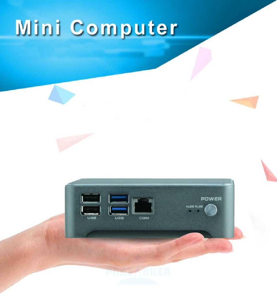 Причастником Мини ПК 2 Lan Barebone Мини ПК Nuc неттоп настольный компьютер с OEM i3 4005u i5 4200u процессор