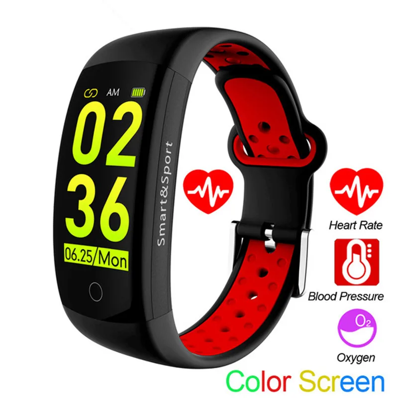 

Q6S Fitness Bracelet IP68 Waterproof Support Blood Pressure Monitor Multi-sport modes Pedometer Heart Rate Smart Band