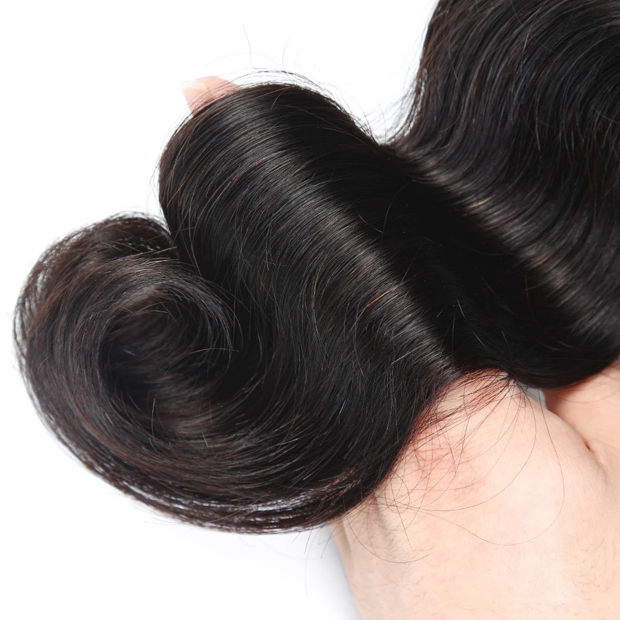 AliBarbara Hair Products Brazilian Body Wave Lace Closure 4x4 Non Remy Weft Hair Weave 3 Bundles Human Hair Bundles With Closure