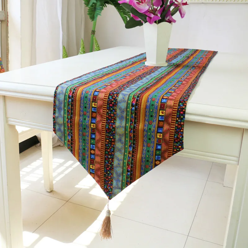 American cotton and hemp table flag, table flag, hotel, bed flag, tea house, tea flag