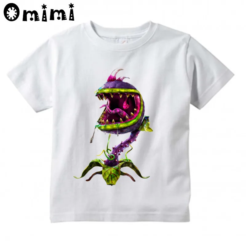 Kids Plants vs Zombies GW Garden Warfare Printed Design Tops Boys/Girls Game Casual T Shirt Children T-Shirt, ooo3037 - Цвет: oHKP3027C