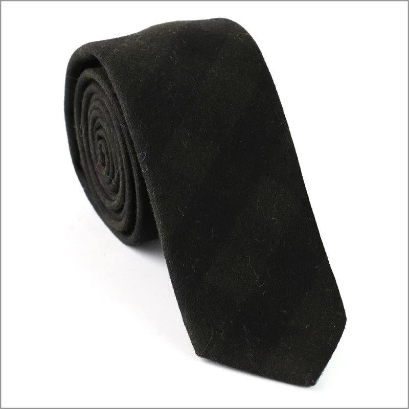 Классический мужской облегающий шерстяной галстук в клетку, шерстяной Тканый Жаккардовый галстук, деловой Свадебный галстук, мужской Официальный галстук, аксессуары - Цвет: wool tie WT-013