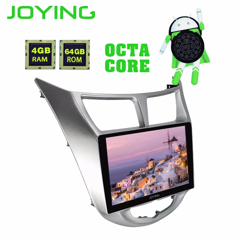 Clearance JOYING 10.1" 2 din Car radio for Hyundai Rena 2010-2015 octa 8core Android 8.1 car BT player gps navigation with 4G RAM 32G ROM 2