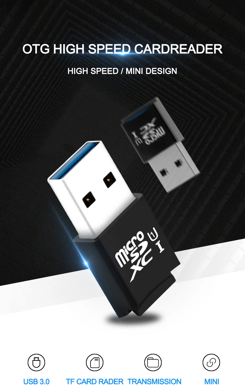 USB 3,0 мульти памяти otg телефон кард-ридер 5 Гбит/с адаптер для TF micro SD ПК компьютер Ноутбук аксессуары Высокое качество