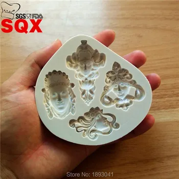 

Buddha Art Nouveau Faces' Silicone Mold, DIY Cake Decorating Tools, Sugar Molds, Kitchen Accessories SQ16307