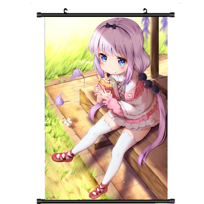 Японский аниме Miss Kobayashi Дракон горничной Tohru & Kanna Kamui Lucoa домашний Декор стены