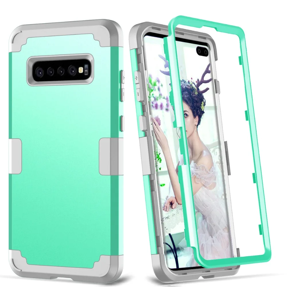For Samsung Galaxy S10 Plus Case Shockproof Protect Hybrid Hard Rubber Impact Armor Phone Cases for | Мобильные телефоны и