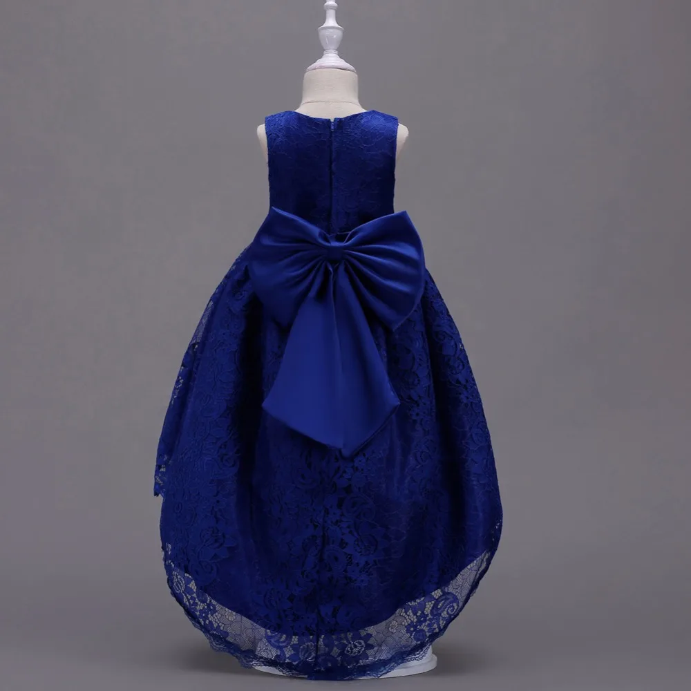 

High Quality Flower Girls Dress Spring Autumn Sleeveless Lace Party Princess Dress Teenage Girls Ball Gown Children Clothing