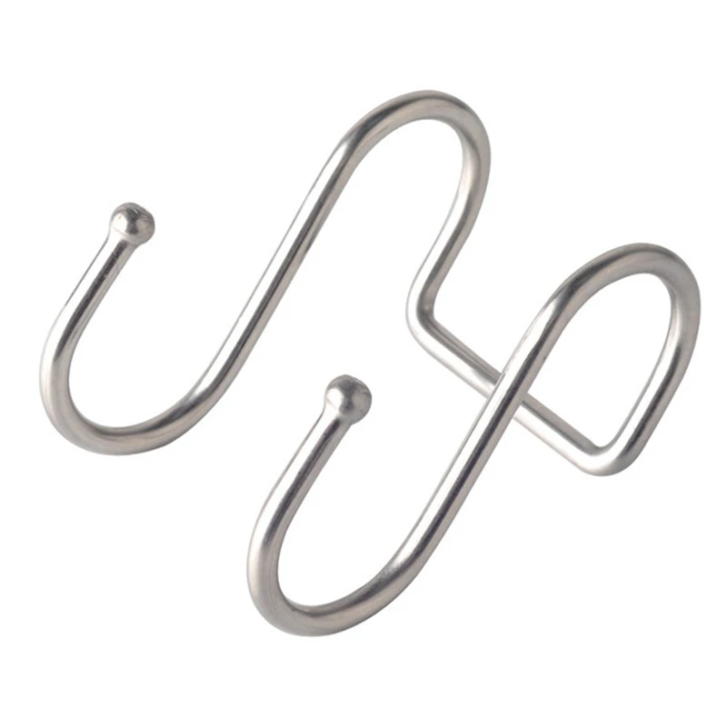 

Stainless Steel Double S Shape Hook For Kitchen Bathroom Door Metal S Hooks Hanging Hanger Storage Racks Organizer Accessories
