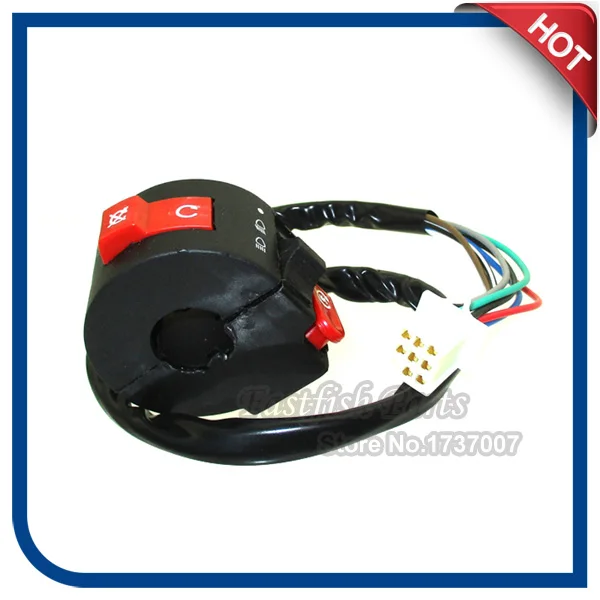 8 Wire ATV KILL LIGHT START SWITCH For Chinese 50cc 70cc 90cc 110cc ATV Quad