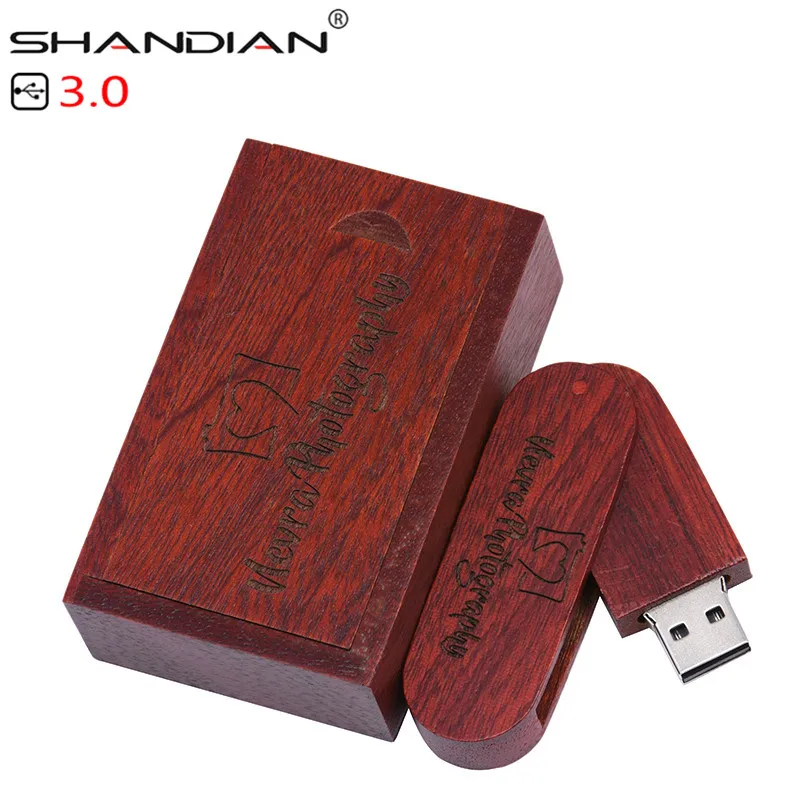

SHANDIAN 10PCS Free LOGO wooden portable Wood USB Flash Drive pen drive 4GB 8GB 16G 32GB 64GB Memory stick U dick wedding gifts