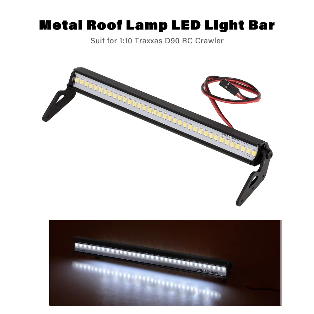 

Remote Control Car Metal Roof Lamp LED Light Bar for 1:10 Traxxas Trx-4 SCX10 90027 SCX10 II 90046 RC4WD D90 RC Rock Crawler Car