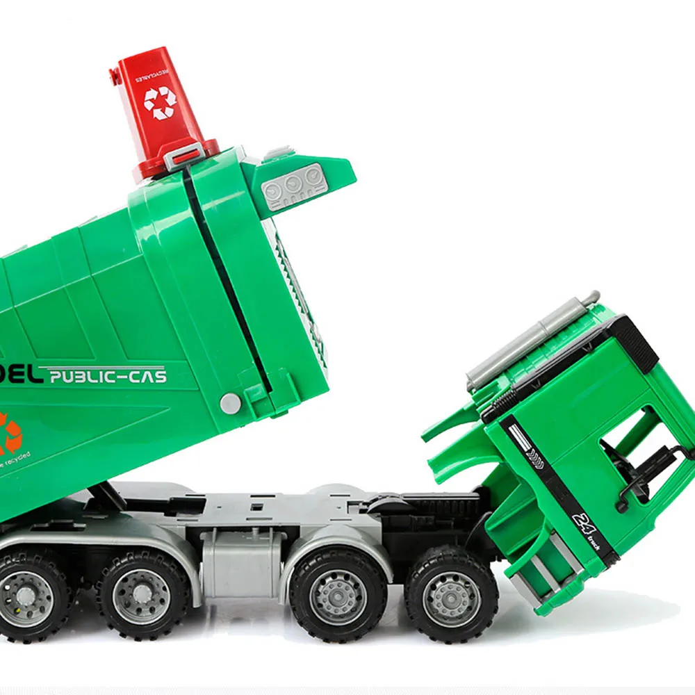 Детский санитарный грузовик мусоровоз игрушка мальчик моделирование инерция Инженерная модель автомобиля Развивающие игрушки для