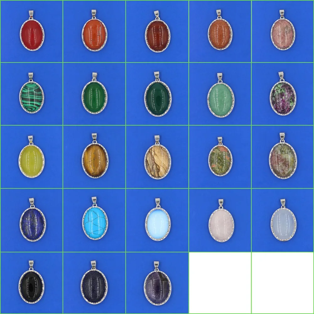 yaye 1pc Amethyst Quartz Stone Aventurine Crystal Oval Shaped Reiki Healing Pendant Silver Plated for Diy Necklace | Дом и сад