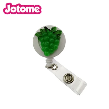 

Green Grapes ID Name Card Badge Reel Working Nurse Medical Holder